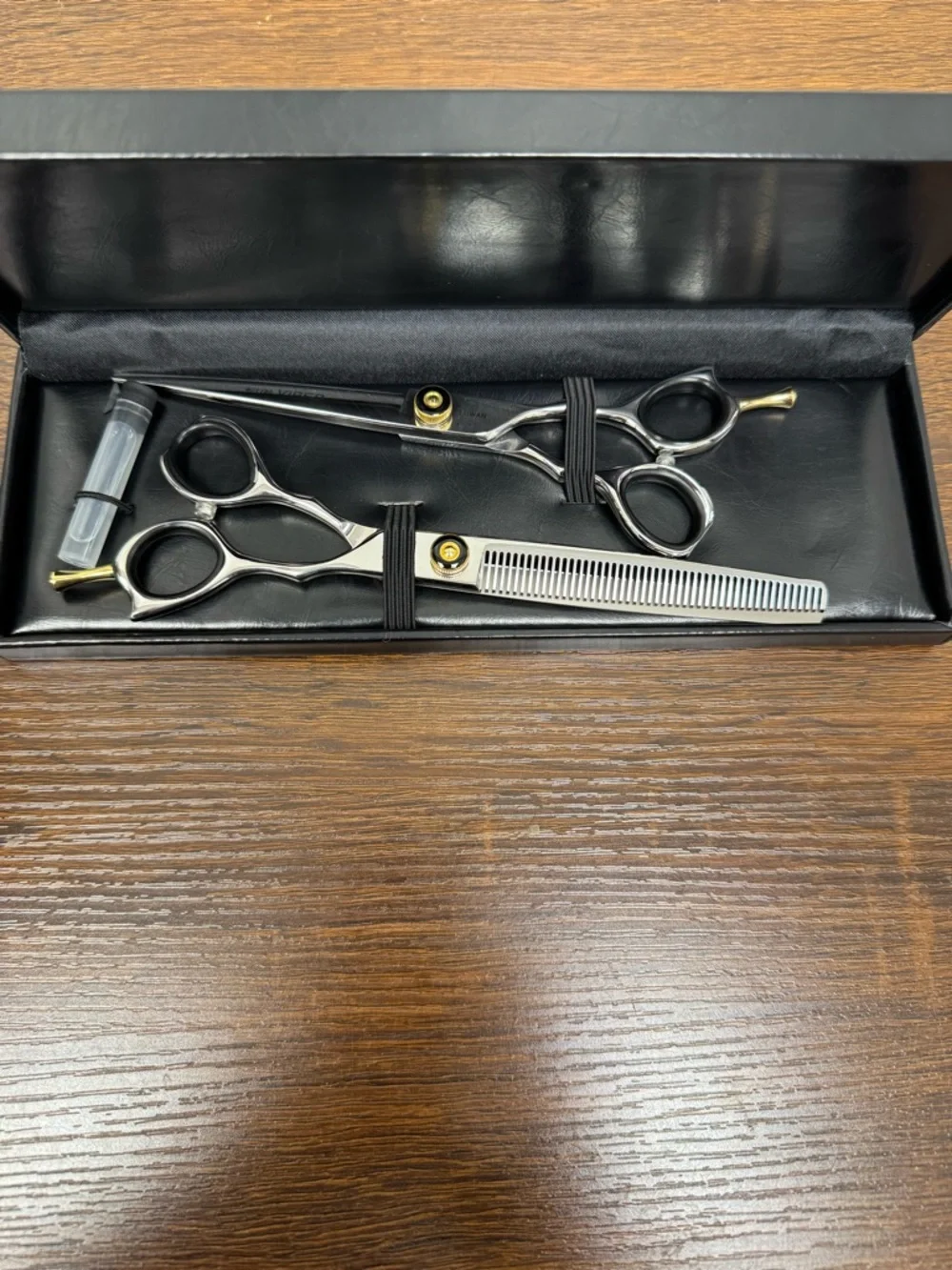 Marianna Barber Professional Silver Hair Cutting and Thinning Scissors Set